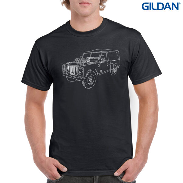 Three quarter - Mens Heavy Cotton T-Shirt Thumbnail